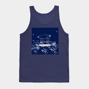 Waiting place background with dark blue color. Tank Top